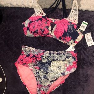 Cole of California Pink & Navy bikini